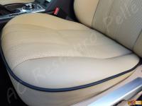 Range Rover Vogue TDV8 (L322) - anno 2008 - Restauro completo dell’interno in pelle e delle plastiche  - Dettaglio della seduta nella zona più danneggiata. (DOPO)