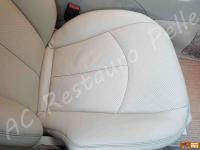 Mercedes classe E 320CDI (W211) - anno 2006 - Restauro completo interno in pelle  - Dettaglio della seduta sedile passeggero. (DOPO)