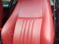 Alfa Romeo 147 - anno 2006 - Restauro volante e trattamento interno in pelle  - Particolare dello schienale di guida. (DOPO)