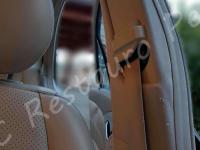 Mercedes classe E 320CDI (W211) - anno 2006 - Restauro completo interno in pelle  - Tessuto di rivestimento dei montanti, annerito dagli anni e dallo sporco. (DOPO)