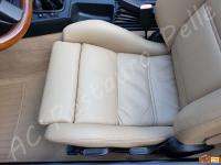 BMW 320i cabrio (E30) - anno 1989 - Restauro completo interno in pelle >>> - Particolare della seduta lato guida. (DOPO)
