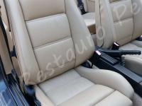 BMW 320i cabrio (E30) - anno 1989 - Restauro completo interno in pelle >>> - Panoramica del sedile passeggero. (DOPO)