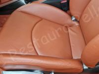 Porsche Cayman S – Restauro completo interno (pelle e plastiche) >>> - Particolare della seduta di guida. (DOPO)