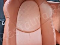 Porsche Cayman S – Restauro completo interno (pelle e plastiche) >>> - Particolare schienale passeggero. (DOPO)