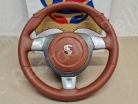 Porsche Cayman S – Restauro completo interno (pelle e plastiche) >>> - Panoramica del volante. (DOPO)