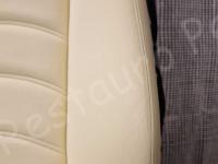 Bentley Continental Azure convertible 2004 - Restauro completo interni - Dettaglio del fianchetto sinistro schienale di guida. (DOPO)