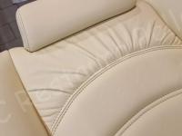 Bentley Continental Azure convertible 2004 - Restauro completo interni - Dettagli dello schienale. (DOPO)