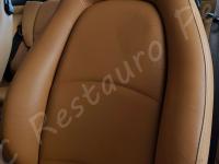 Porsche 911 (993) Carrera 4 - anno 1995 - Pulizia dell’interno in pelle >>>> - Particolare dello schienale lato guida. (DOPO)