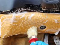 Ferrari F355 – Restauro completo delle plastiche e della pelle >>>>>>>>> - Lavaggio ed igienizzazione di tutte le superfici in pelle dell'abitacolo. (DURANTE)