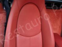 Porsche Boxster S 987 – Restauro completo dell’interno (pelle e plastiche) - Particolare schienale passeggero. (DOPO)