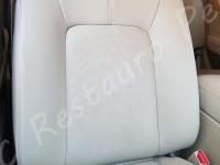 Nissan Murano  - anno 2009 - Pulizia interno in pelle e restauro pomello cambio - Particolare dello schienale passeggero. (DOPO)