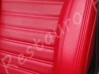 Alfa Romeo Giulia  - anno 2016 - Pulizia interno in pelle e piccolo restauro sedile guida - Particolare del fianchetto sinistro dello schienale del guidatore. (DOPO)