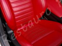Alfa Romeo Giulia  - anno 2016 - Pulizia interno in pelle e piccolo restauro sedile guida - Panoramica del sedile passeggero. (DOPO)