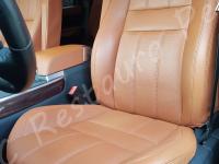 Range Rover Sport - anno 2010 - Restauro di sedili e plastiche e pulizia interno in pelle - Panoramica del sedile guida. (DOPO)