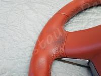Porsche Boxster (987) - anno 2007 - Pulizia interno in pelle e restauro plastiche - Dettaglio del volante. 04 (PRIMA)