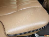 Range Rover Vogue TDV8 (L322) - anno 2008 - Restauro completo dell’interno in pelle e delle plastiche  - Dettaglio di una seduta del divano posteriore. (PRIMA)
