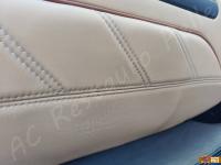Maserati 4200GT Spyder CambioCorsa - anno 2003 - Restauro completo dell’interno - Dettaglio della pelle del pannello porta. (PRIMA)