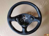 Alfa Romeo 156 TI - anno 2004 - Rivestimento volante in vera pelle con personalizzazione - Panoramica del volante. (PRIMA)