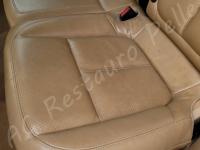 Porsche Cayenne 2012 - Lavaggio completo dell’interno in pelle e della moquette - Particolare seduta posteriore. (PRIMA)