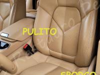 Porsche Cayenne 2012 - Lavaggio completo dell’interno in pelle e della moquette - 50/50 Pulito/Sporco sedile guida. (-)