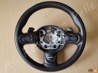 Mini Cooper S (R56) JCW - anno 2010 - Rivestimento volante in vera pelle con personalizzazione - Panoramica del volante. (PRIMA)
