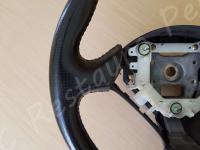 Honda S2000 - anno 1998 – Rivestimento volante e cuffia cambio in vera pelle con personalizzazione - Particolare dell'impugnatura sinistra. (PRIMA)