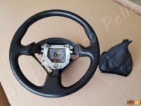 Honda S2000 - anno 1998 – Rivestimento volante e cuffia cambio in vera pelle con personalizzazione - Il volante e la cuffia. (PRIMA)