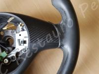 BMW serie 3 Msport (E46) - anno 2003 – Rivestimento volante in vera pelle con personalizzazione - Particolare dell'impugnatura destra. (PRIMA)