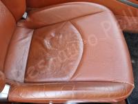 Porsche Boxster S 987 – Restauro completo dell’interno (pelle e plastiche) - Particolare della seduta passeggero. (PRIMA)