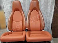 Porsche Boxster S 987 – Restauro completo dell’interno (pelle e plastiche) - Panoramica dei sedili. (PRIMA)
