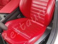 Alfa Romeo Giulia  - anno 2016 - Pulizia interno in pelle e piccolo restauro sedile guida - Panoramica del sedile guida. (PRIMA)
