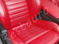 Alfa Romeo Giulia  - anno 2016 - Pulizia interno in pelle e piccolo restauro sedile guida - Panoramica del sedile passeggero. (PRIMA)
