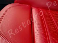 Alfa Romeo Giulia  - anno 2016 - Pulizia interno in pelle e piccolo restauro sedile guida - Dettagli del lavoro finito. 02 (PRIMA)